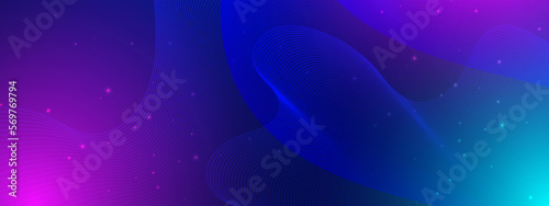 Vector Abstract futuristic circuit board and mesh line, Illustration high computer and Communication technology on blue color background. High tech digital technology, global social media concept
