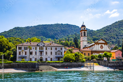 View of Tremezzo village in lake Como, Lombardy, Italy