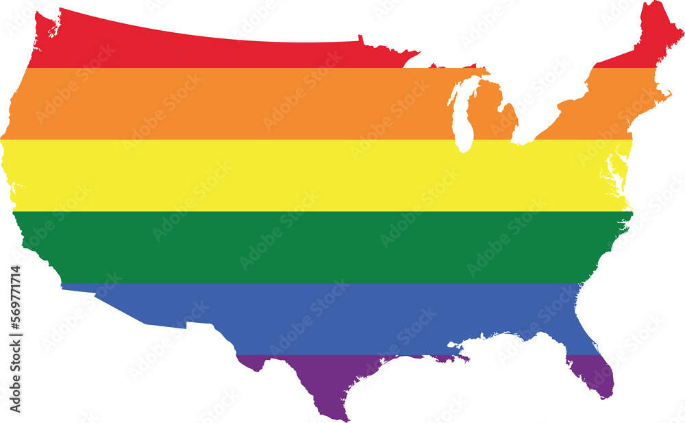Fototapeta premium america gay pride home vector county map [Converted]