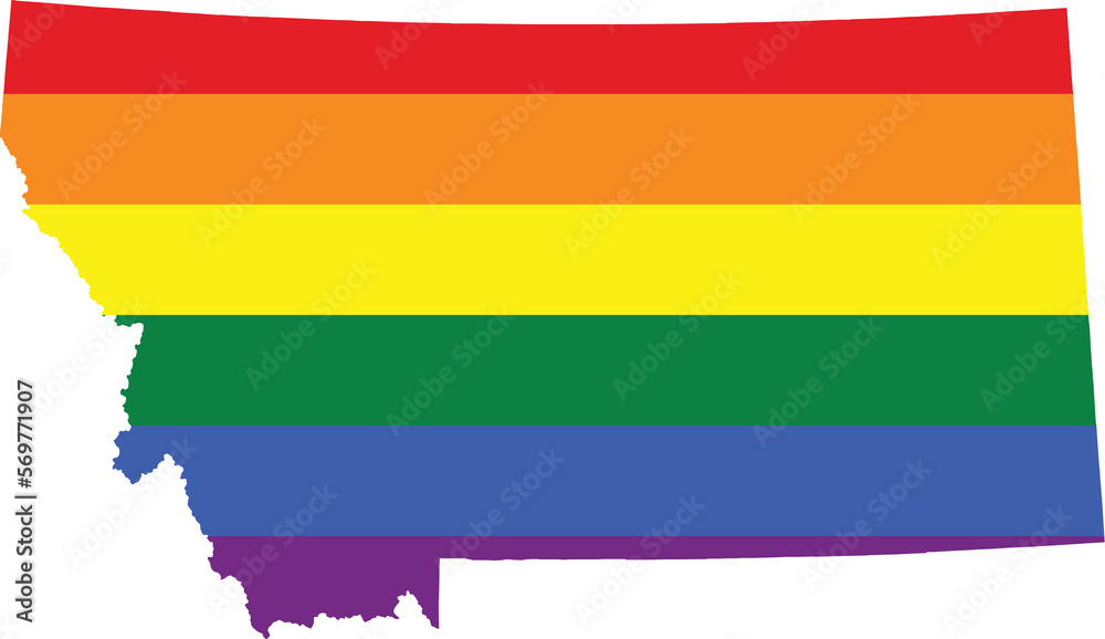 Fototapeta premium montana gay pride home vector state map [Converted]