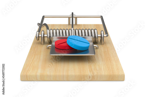 mousetrap and tablets on wh...