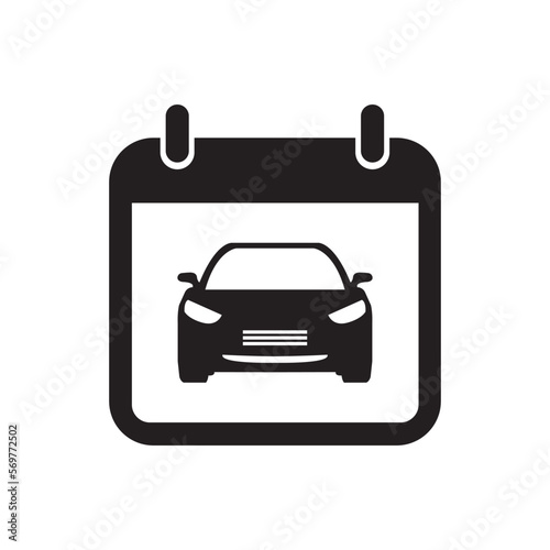 Car rental, reservation vector icon