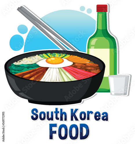 Korean traditional food vector