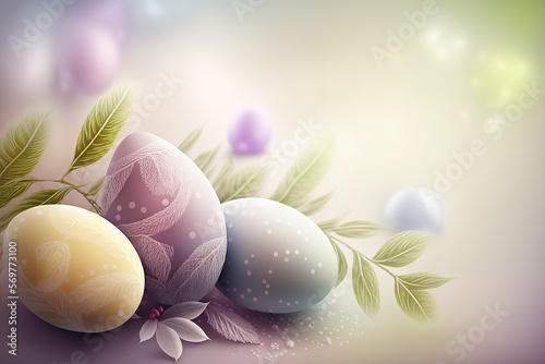 Easter Greeting Card  Illustration  Generative AI