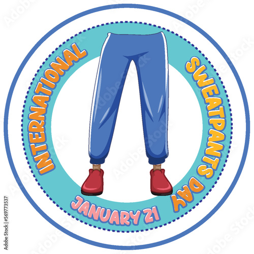 International Sweatpants Day Banner Design