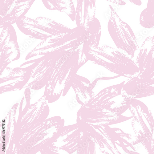 Floral Brush strokes Seamless Pattern Design