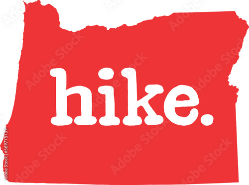 oregon state map hike decal - PNG image with transparent background photo