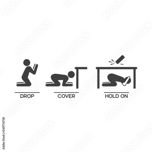 illustration of save yourself from the earthquake.