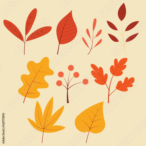 illustration leaves of autumn , for illustration , banner, flyer, comercial use, etc