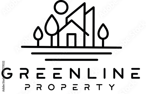 A real estate greenline property logo photo