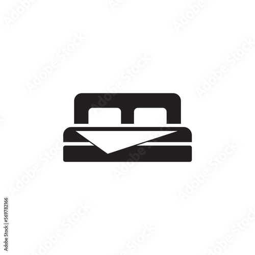 bed icon , furniture icon vector © Agus