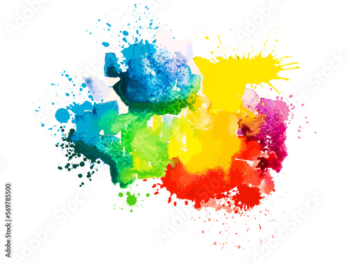 Abstraction colored blots. Vector illustration