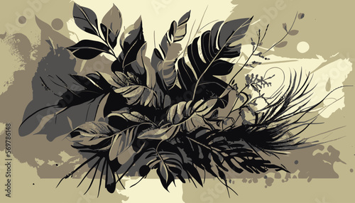 plantation abstract plant background illustration vector graphic