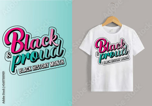 Typography black history month t shirt design photo