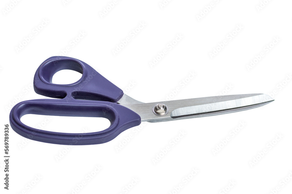 Closed scissors for sewing and paper. Close-up. Isolated on white background. Closed scissors for sewing and paper. Close-up. Isolated on white background.