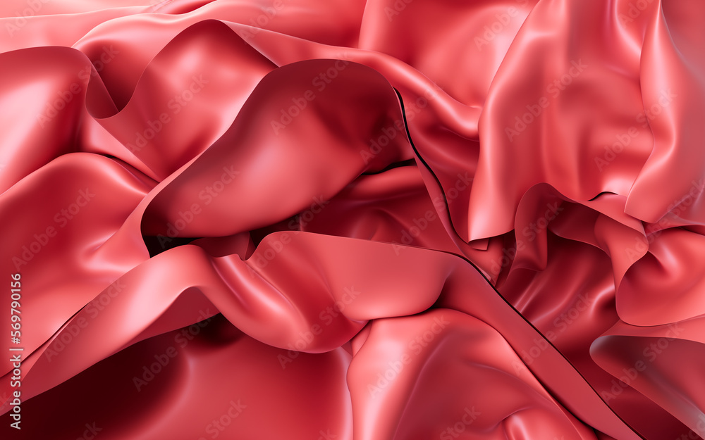 Fototapeta premium Flowing wave multilayer background, 3d rendering.