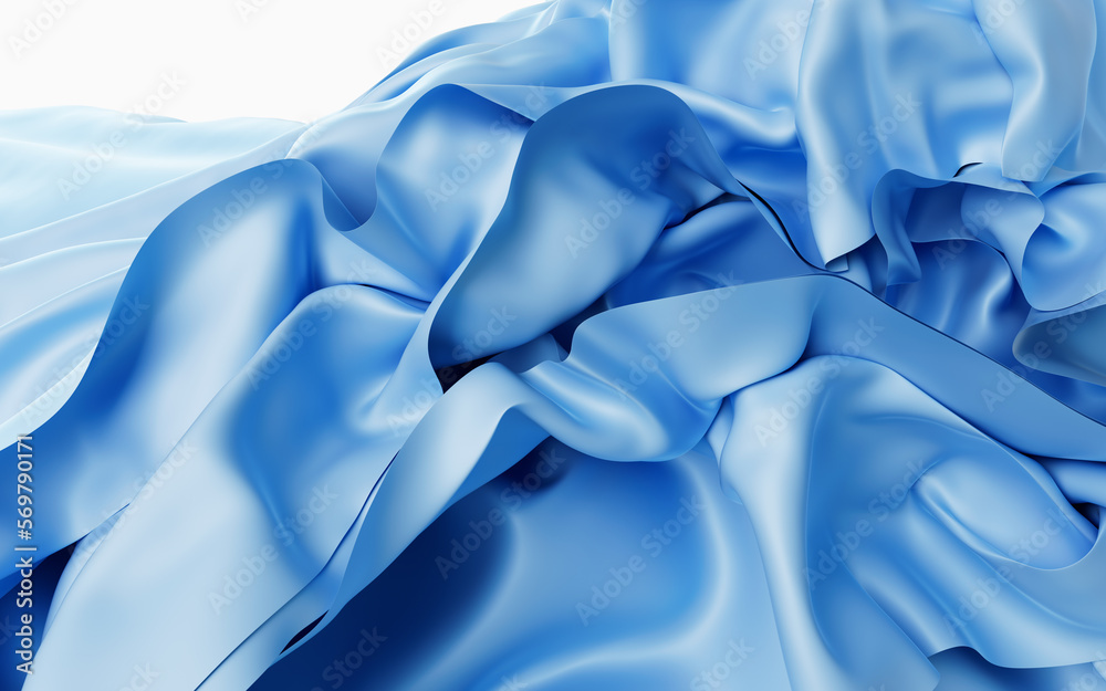 Obraz premium Flowing wave multilayer background, 3d rendering.