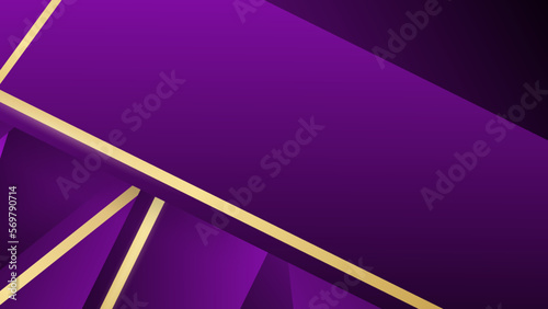 Modern and simple banner design. Abstract design with geometric shapes trendy purple gradient. Can use for business presentation, poster, template.