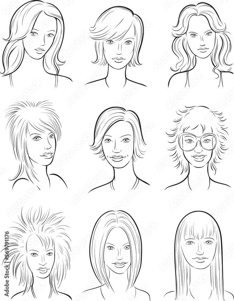 whiteboard drawing beautiful women faces - PNG image with transparent background whiteboard drawing beautiful women faces - PNG image with transparent background