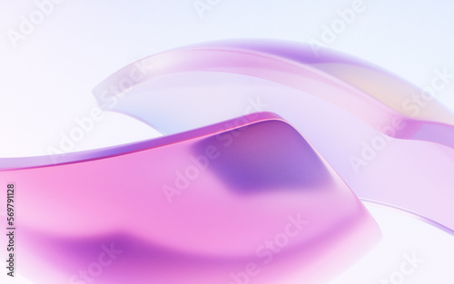 Fototapeta Naklejka Na Ścianę i Meble -  Gradient transparent geometry background, 3d rendering.