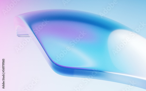 Fototapeta Naklejka Na Ścianę i Meble -  Gradient transparent geometry background, 3d rendering.