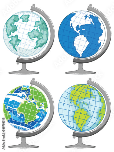 Earth globe planets collection