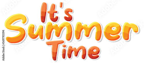 Its summer time text for banner or poster design