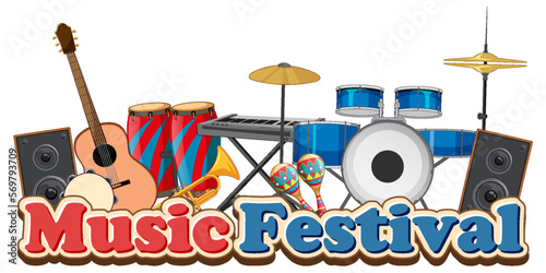 Music festival text banner design
