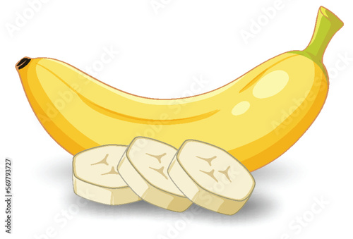 Isolated banana fruit cartoon