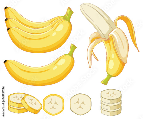 Isolated banana fruit cartoon