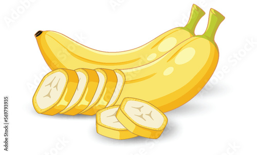 Isolated banana fruit cartoon