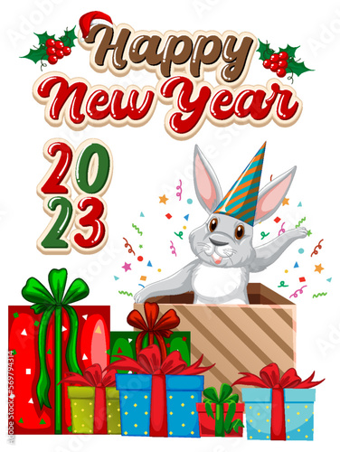Year of the Rabbit Happy New Year Banner