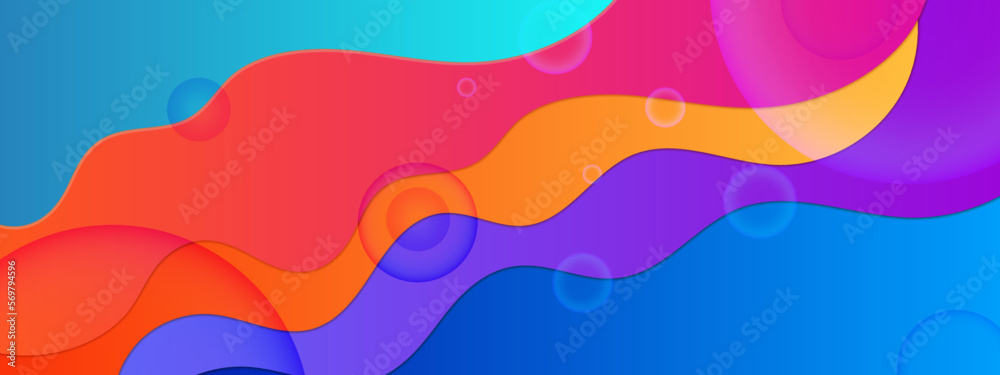Fototapeta premium Abstract modern colorful blend and creative dynamic banner background