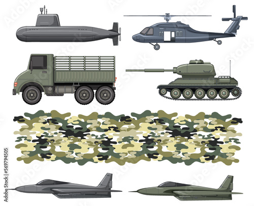 Set of military transportation
