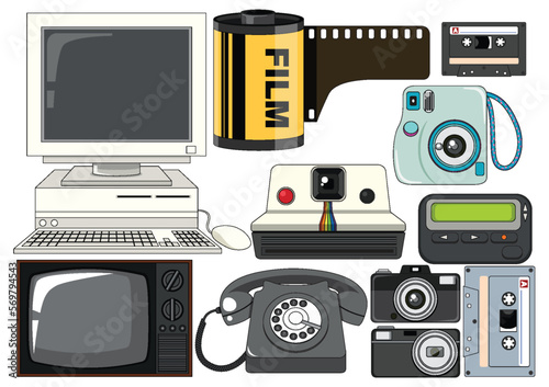 Retro objects and electronic devices