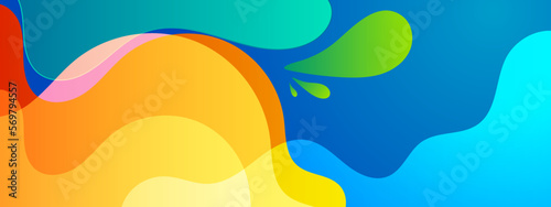 Abstract modern colorful blend and creative dynamic banner background