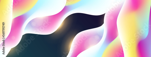 Fototapeta Naklejka Na Ścianę i Meble -  Colorful fluid background dynamic textured geometric element. Modern gradient light vector illustration.
