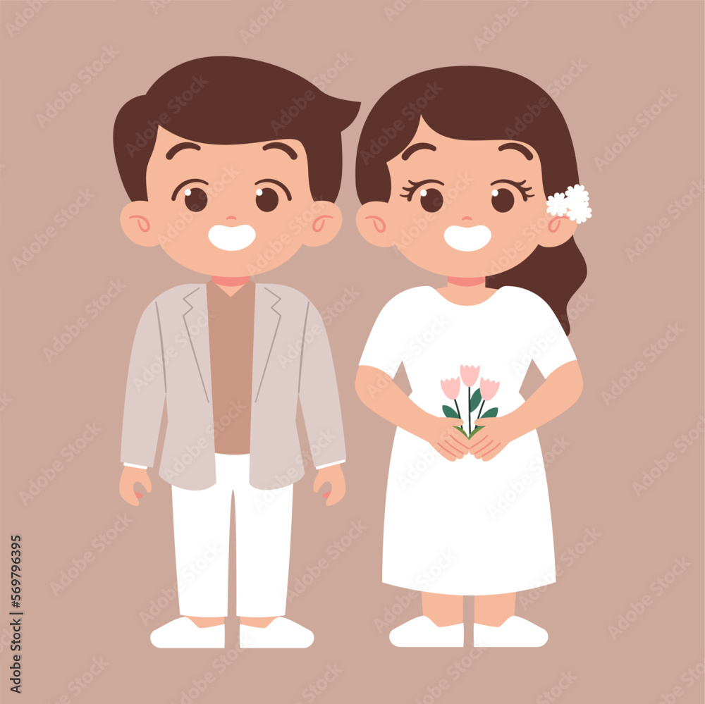 Bride and groom. Wedding concept illustration Bride and groom. Wedding concept illustration