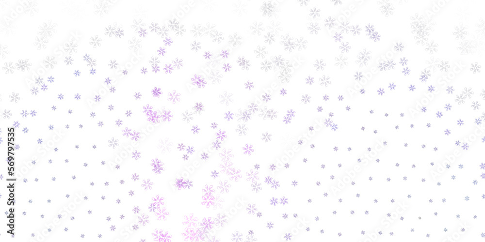 Light purple vector abstract pattern with leaves.