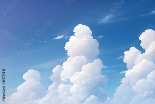 青空と雲 背景素材 イラスト