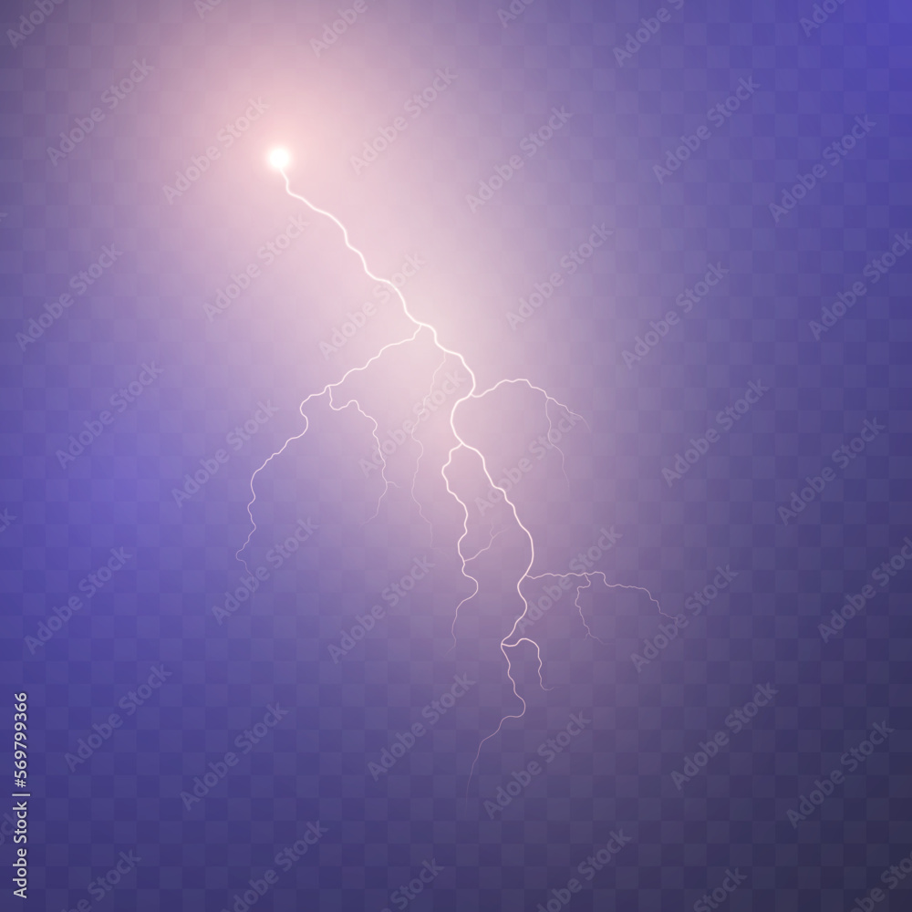 Realistic lightning. Light effect of electric discharge. Lightning for web design and illustrations. Realistic lightning. Light effect of electric discharge. Lightning for web design and illustrations.