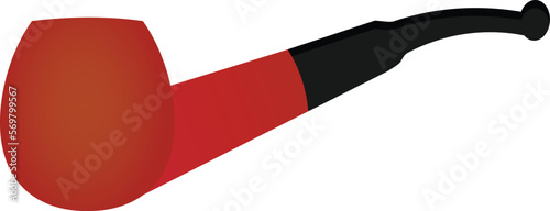 smoking pipe vector image clipart.
