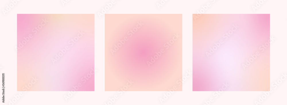 Set of vector trendy gradient blurred backgrounds in the style of y2k. Pastel colors. Suitable for covers, wallpapers, branding and other projects. Set of vector trendy gradient blurred backgrounds in the style of y2k. Pastel colors. Suitable for covers, wallpapers, branding and other projects.