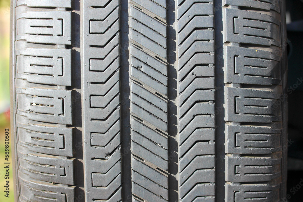 Detail of a high performance SUV tire tread