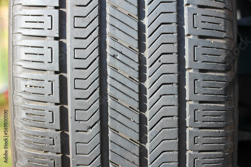 Obraz na płótnie Detail of a high performance SUV tire tread w salonie