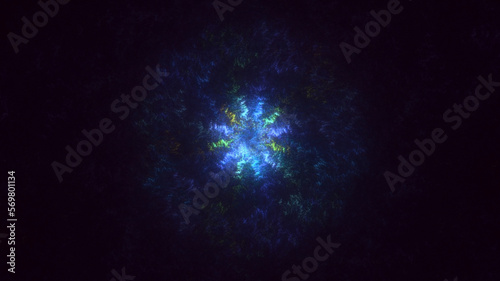 3D rendering abstract round light background