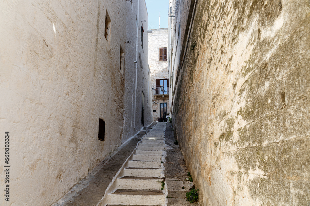 Small street in the city of Castellaneta