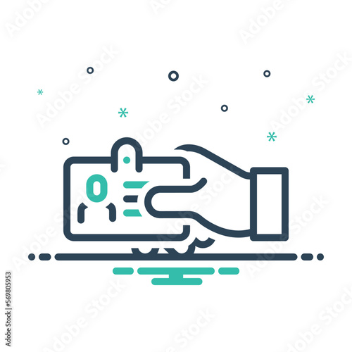 Mix icon for id license card