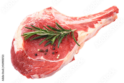 Raw beef steak isolated