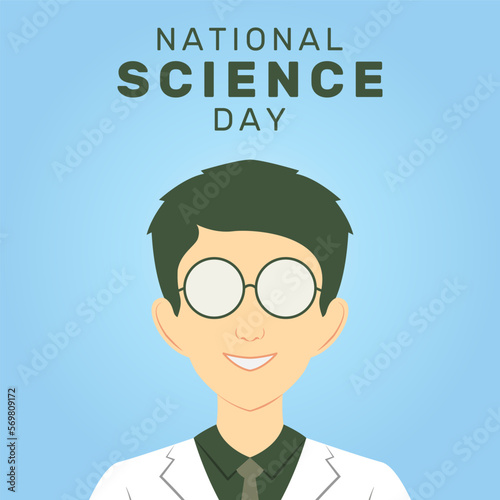 Vector illustration of National Science Day. National Science Day is celebrated every year in India on 28 February photo